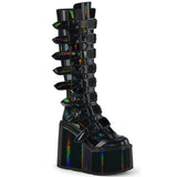 White  Alternative Knee High Boots -  Demonia Cult SWING-815