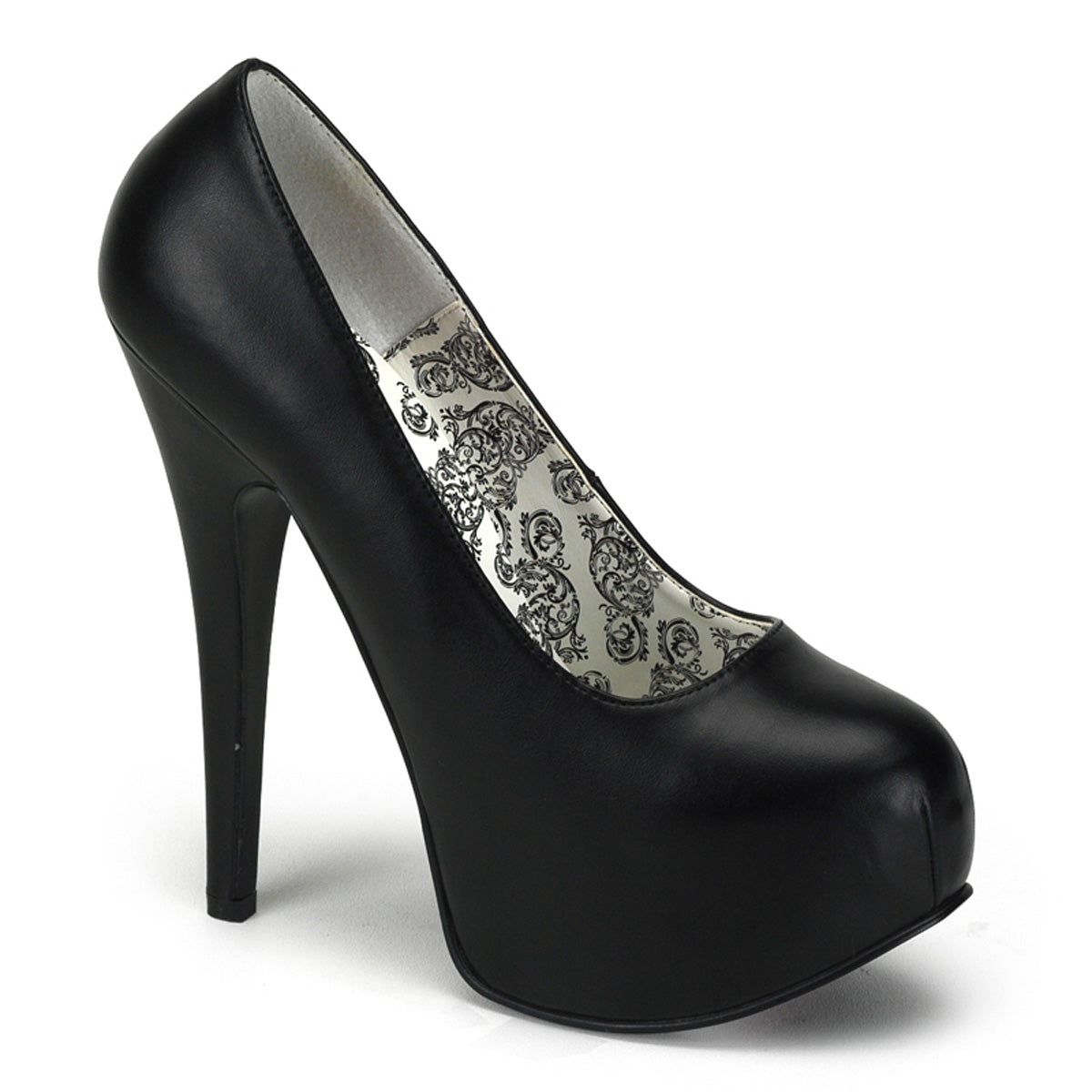 Black 5.8 Inch Hidden Platform Shoes -  Bordello TEEZE-06