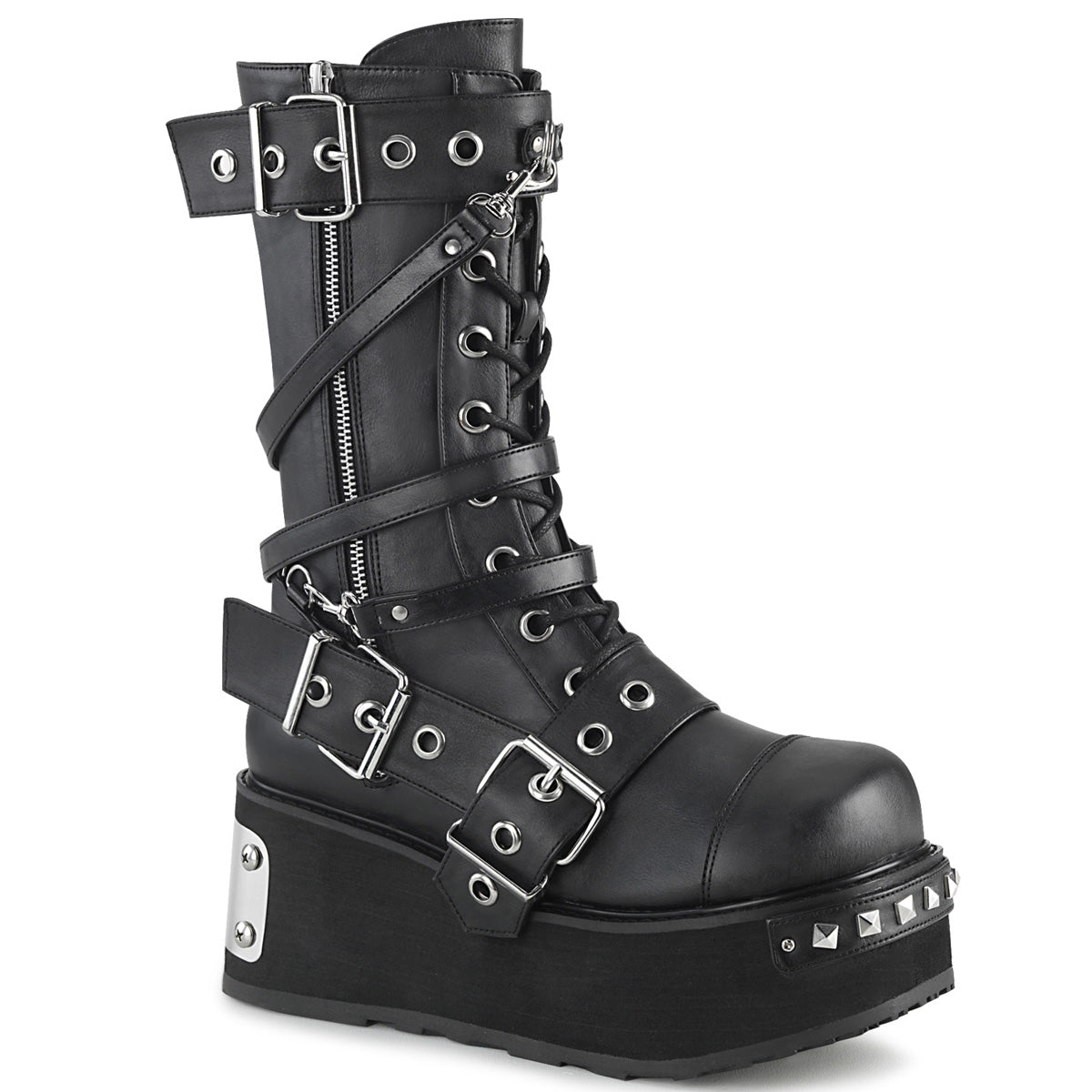 Trashville-2550 демониаковой альтернативная обувь Unisex Platform Boots