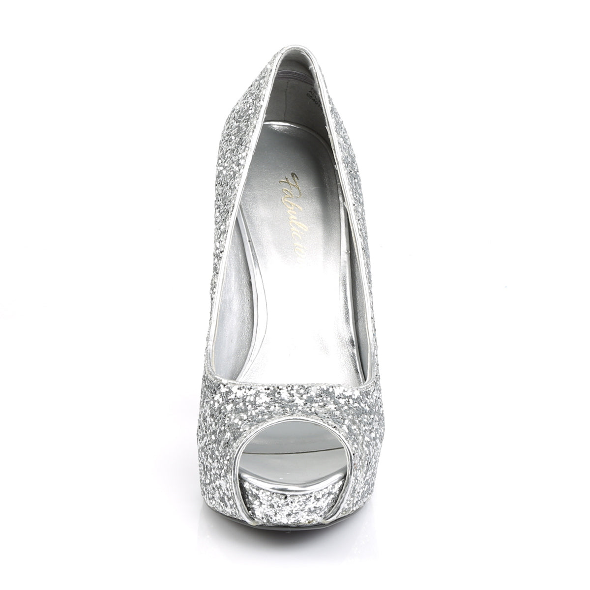TWINKLE-18G Fabulicious 5 Inch Heel Silver Glitter Sexy Shoe