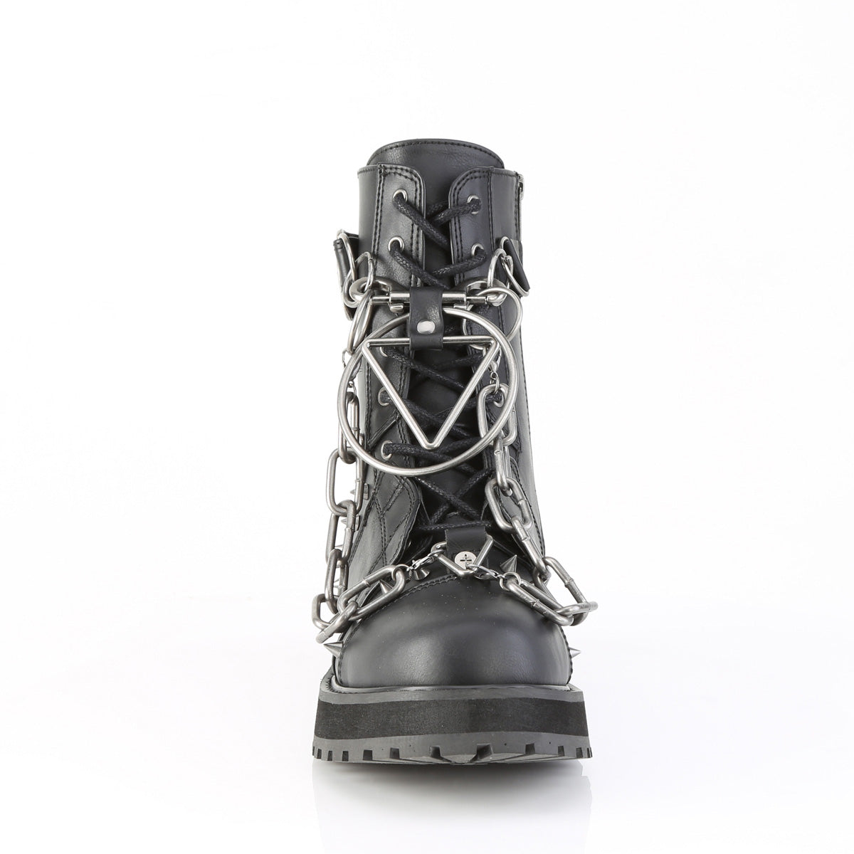 VALOR-204 Demonia Blk Vegan Leather Alternative Footwear