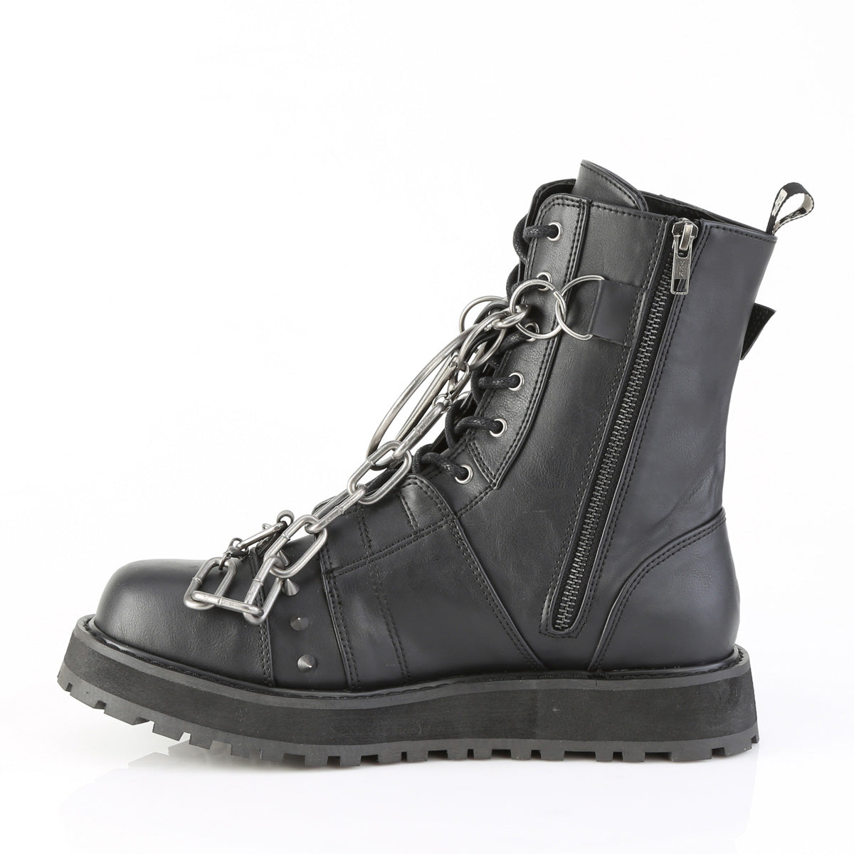 VALOR-204 Demonia Blk Vegan Leather Alternative Footwear