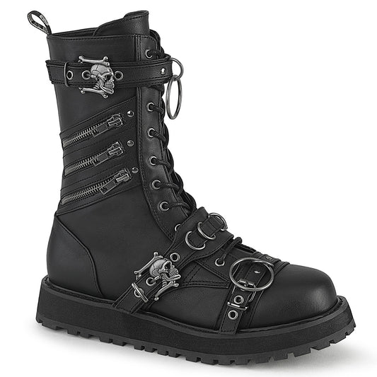 VALOR-240 Demonia Blk Vegan Leather Alternative Footwear