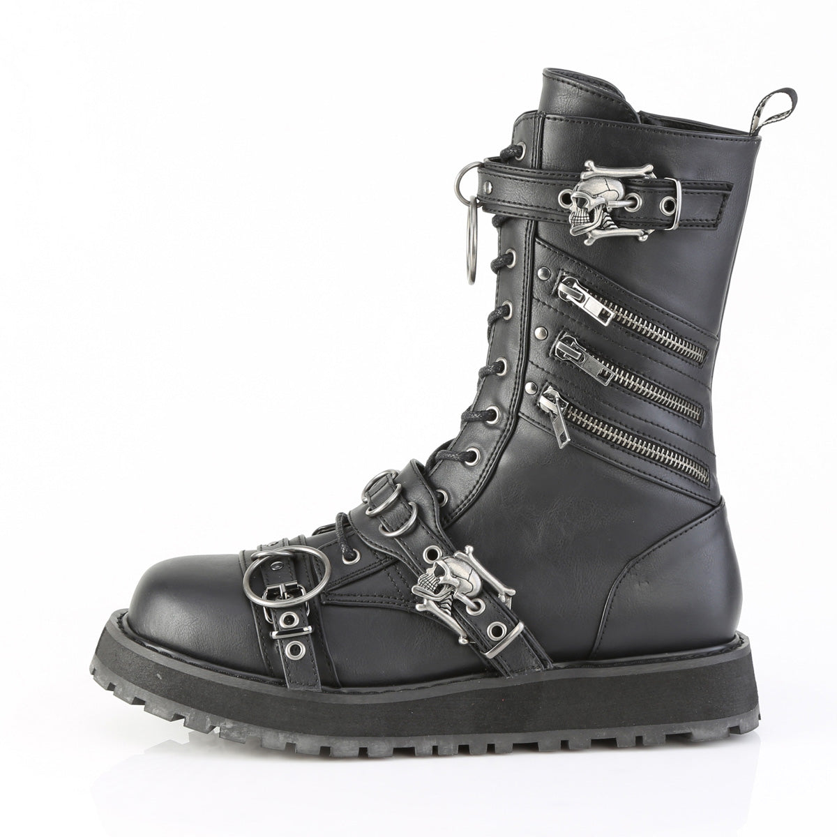 VALOR-240 Demonia Blk Vegan Leather Alternative Footwear