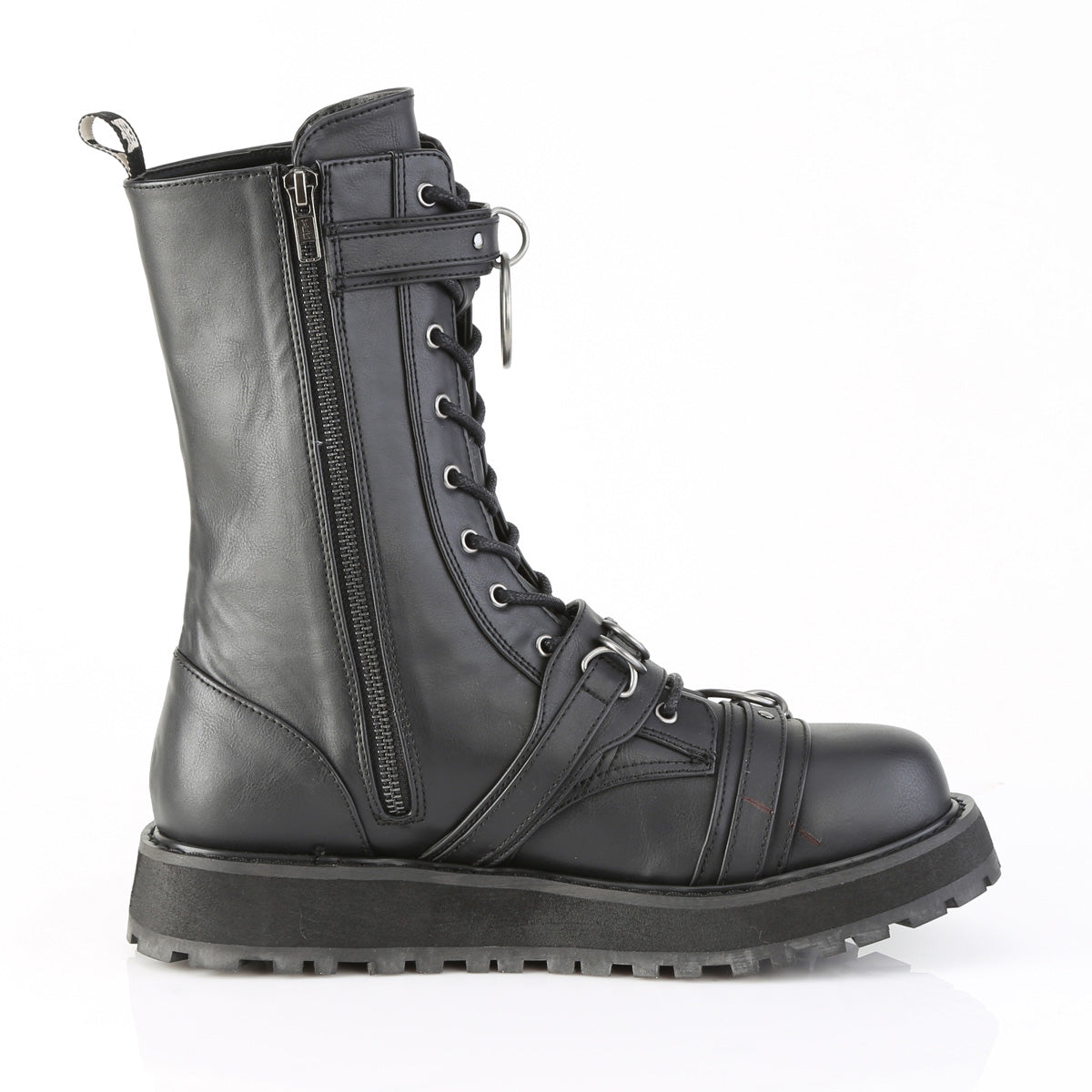 VALOR-240 Demonia Blk Vegan Leather Alternative Footwear