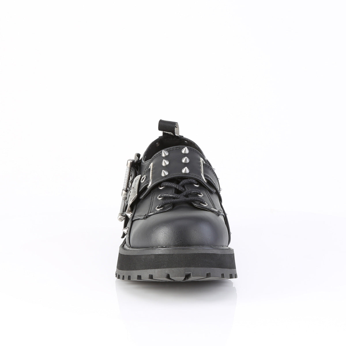 VALOR-38 Demonia Blk Vegan Leather Alternative Footwear