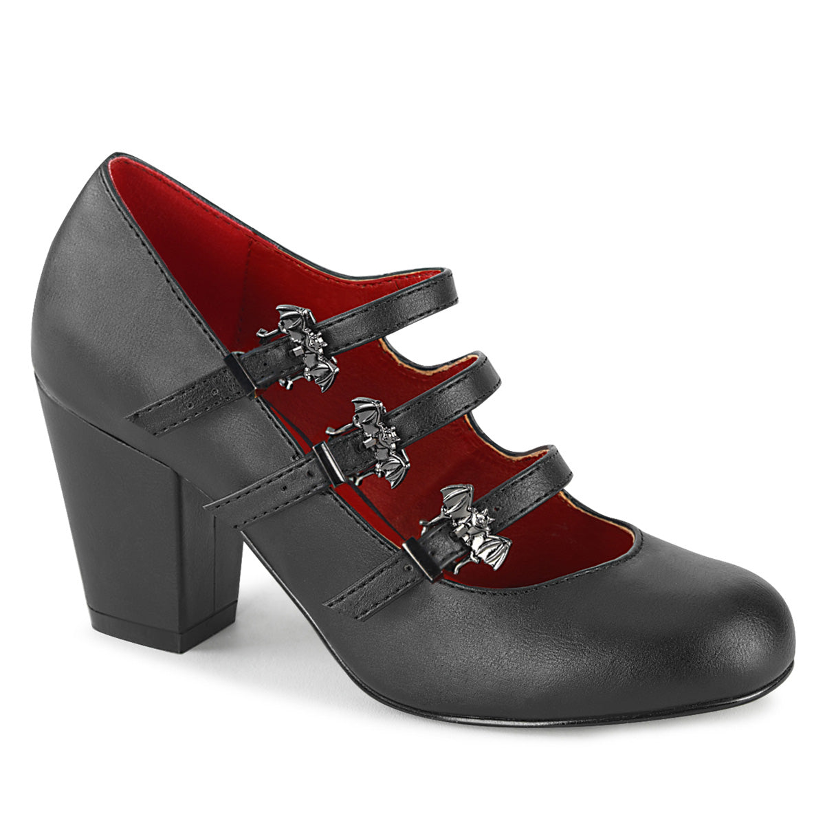Black Silver 3 Inch Alternative Footwear -  Demonia Cult VIVIKA-38