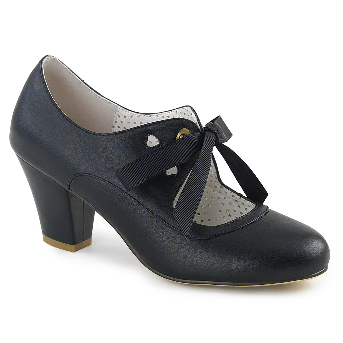 Black 2.5 Inch Vintage Glamour Heels -  Pin Up Couture WIGGLE-32
