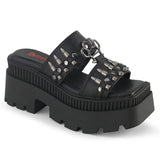 Black 3.3 Inch Alternative Women's Sandals -  Demonia Cult WRATH-08