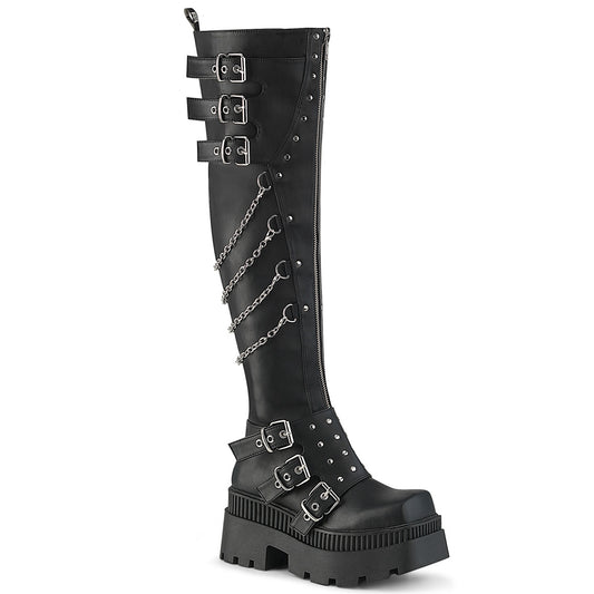 WRATH-310 Demonia Blk Vegan Leather Alternative Footwear