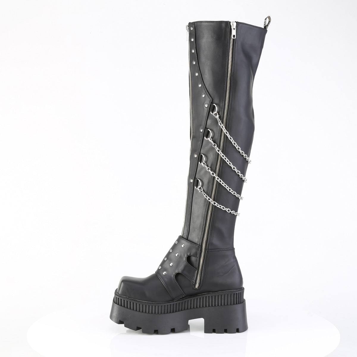 WRATH-310 Demonia Blk Vegan Leather Alternative Footwear