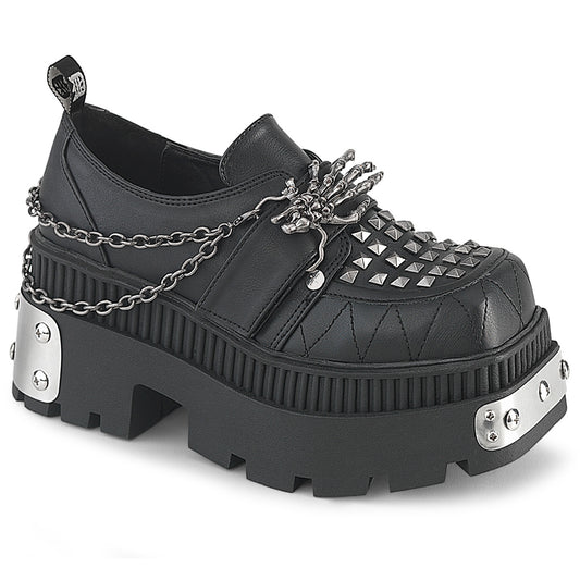 WRATH-42 Demonia Blk Vegan Leather Alternative Footwear