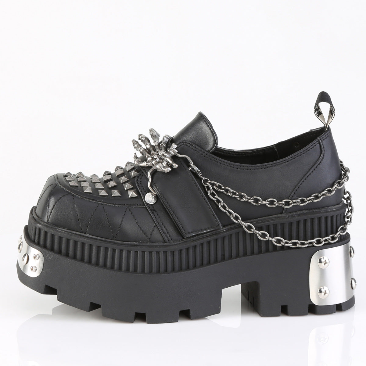 WRATH-42 Demonia Blk Vegan Leather Alternative Footwear