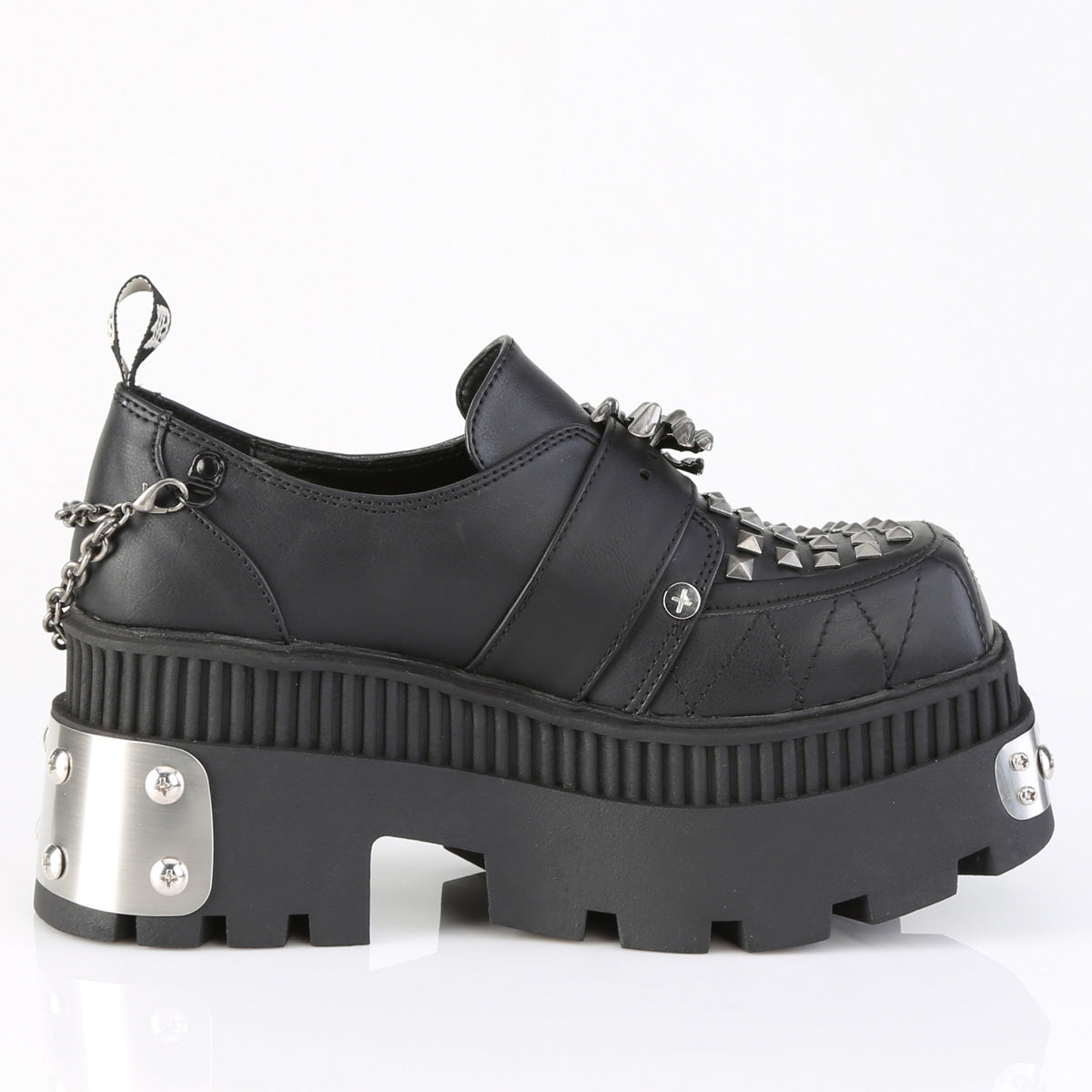 WRATH-42 Demonia Blk Vegan Leather Alternative Footwear