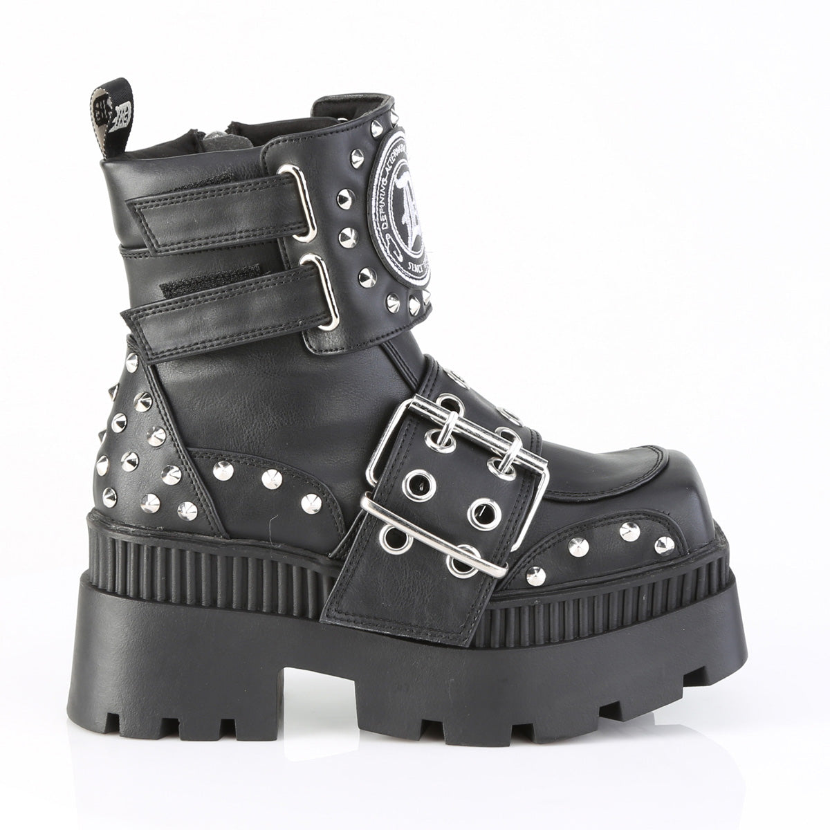 WRATH-58 Demonia Blk Vegan Leather Alternative Footwear