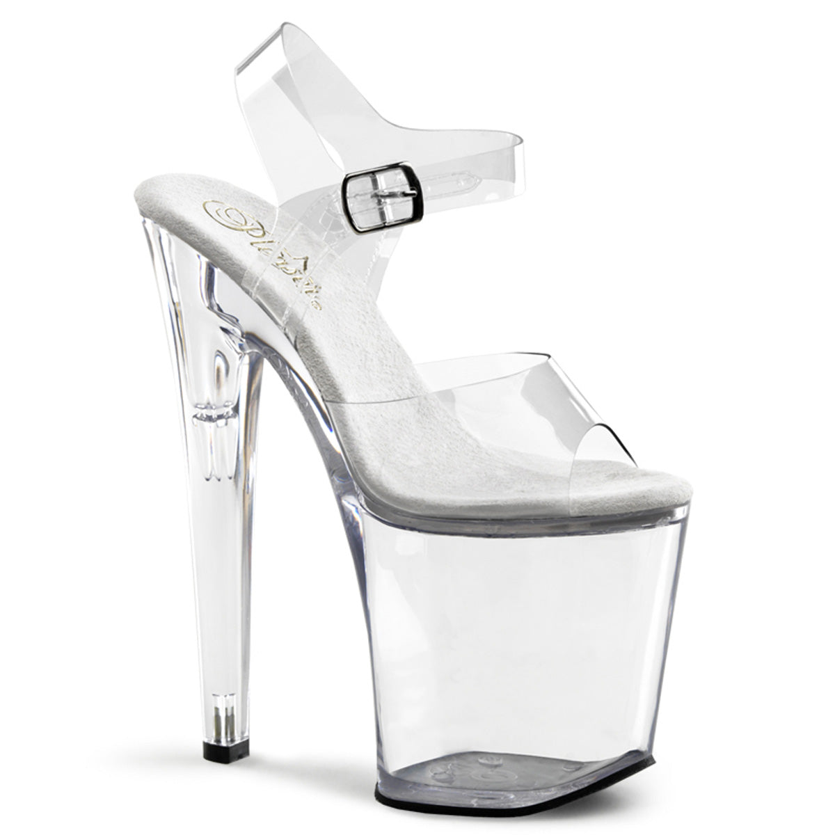 XTREME-808 Pleaser 8" Heel Clear Pole Dancer Platform Shoes