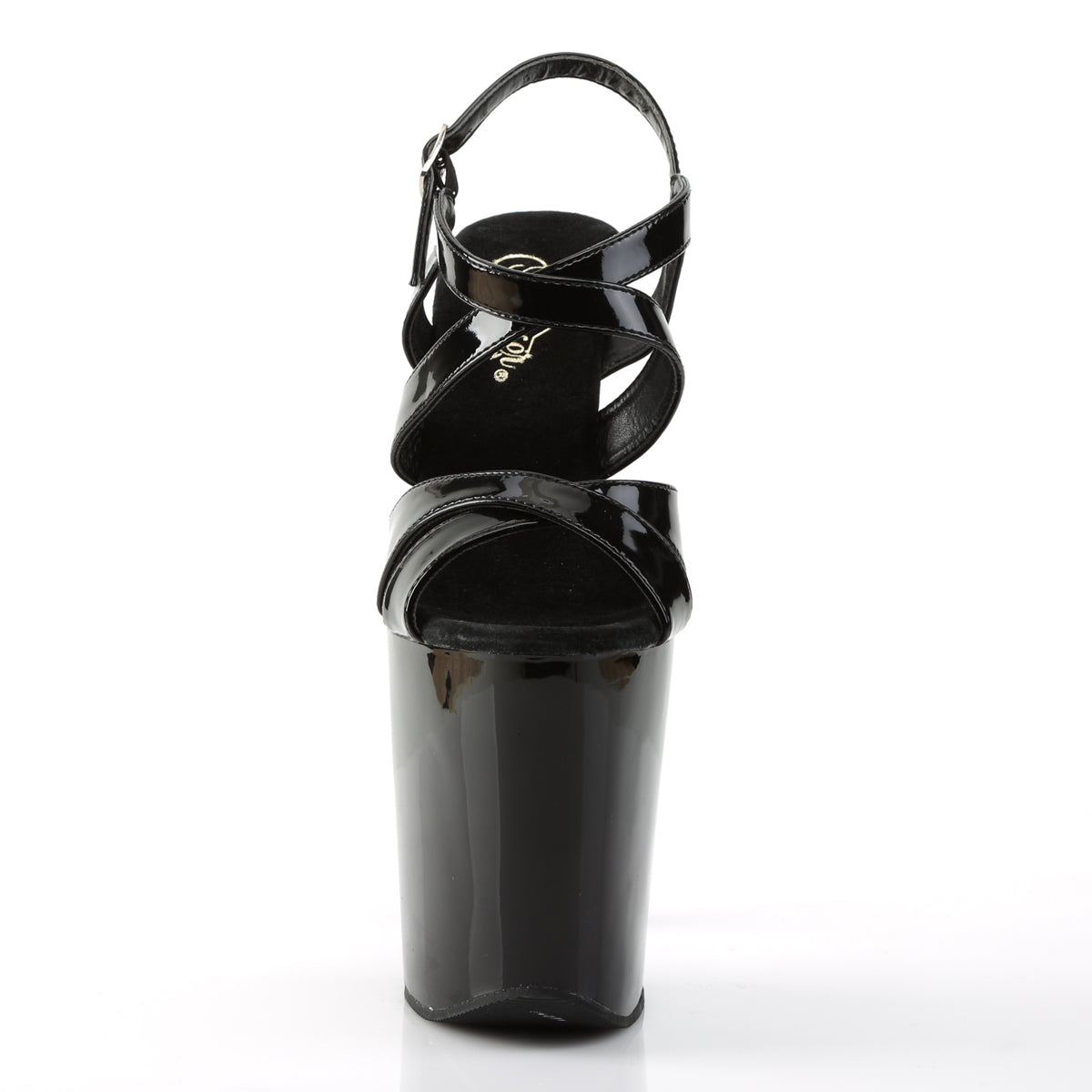 XTREME-872 8" Heel Black Patent Pole Dancer Platform Shoes