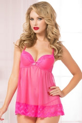 STM10576  Seven Til Midnight SALE Lingerie Pink Perfection Babydoll