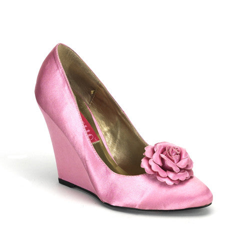 CAMILLE-01 Pleaser B.Pink Satin High Heel Alternative Footwear Discontinued Sale Stock