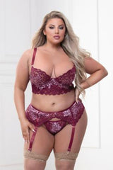 stm11328x  Seven Til Midnight SALE Lingerie champagne wishes bra set wine