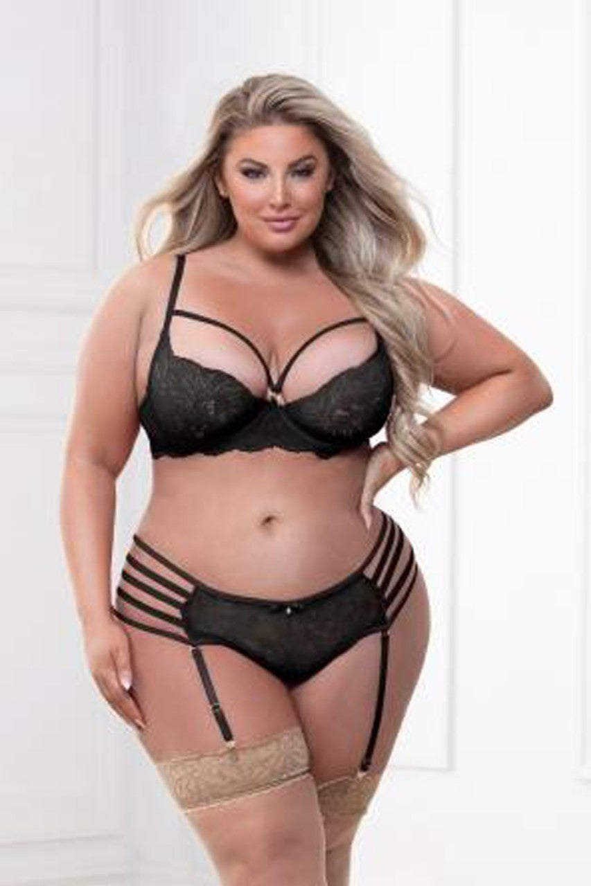 stm11336x  Seven Til Midnight SALE Lingerie sweet surrender bra set black