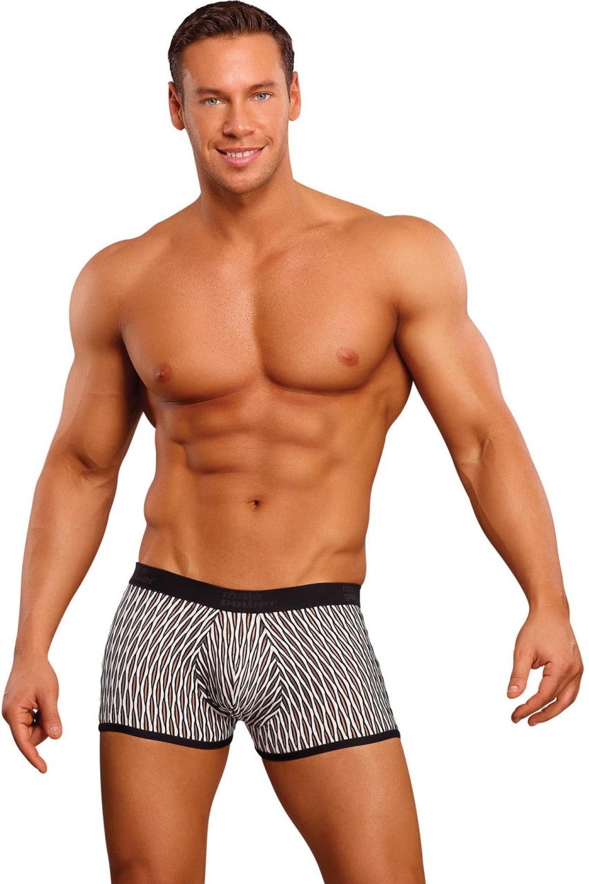 MP144173 Malepower Male Power Mini Pouch Short White/Black