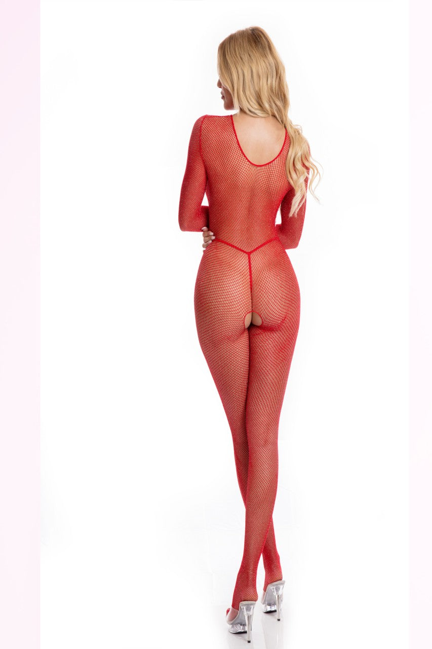 PL27052 Sexy Lingerie Bedroom Wear Risque Crotchless Bodystocking