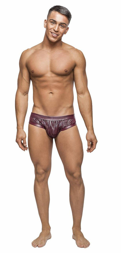 MP394242 Malepower Panel Jock - Burgundy