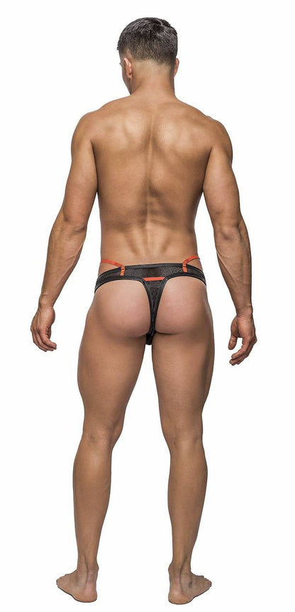 MP412243 Malepower Sport Strap Thong - Black