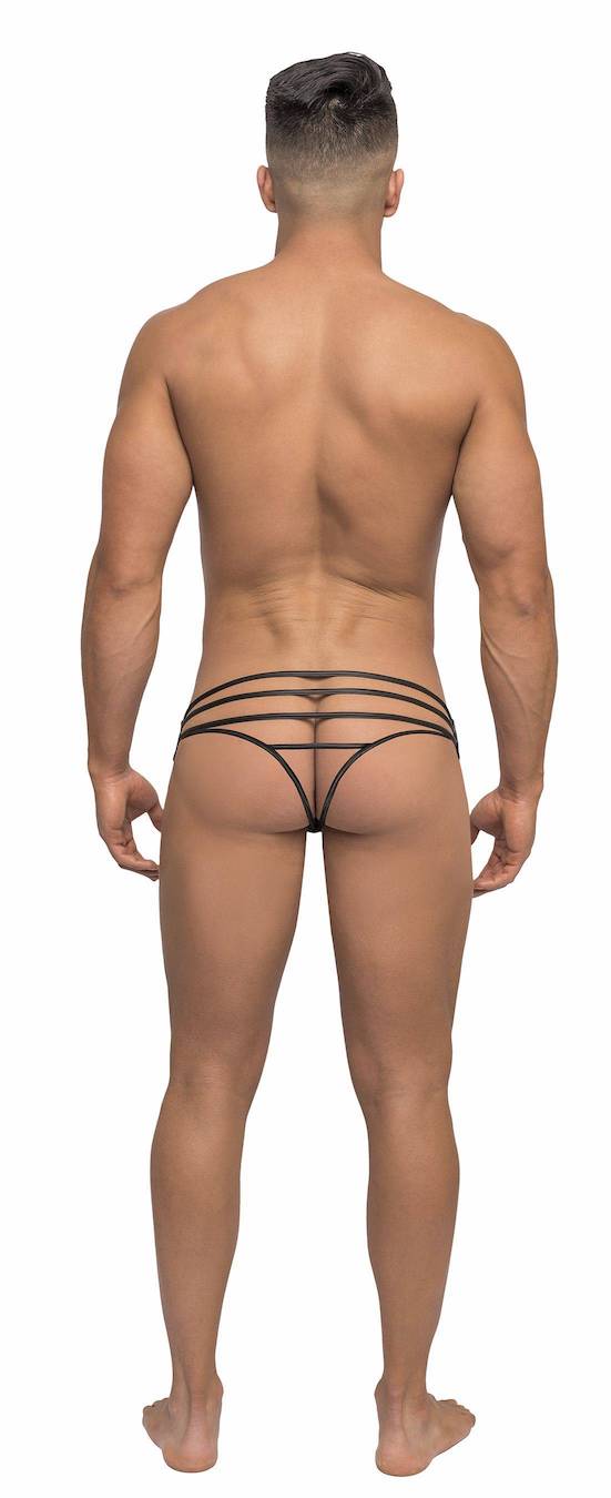 MP419238 Malepower Strappy Thong - Blue/Black