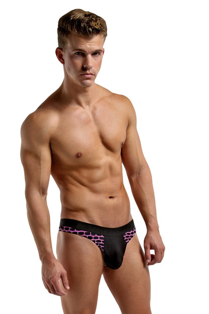 MP427225 Malepower Thong - Purple/Black