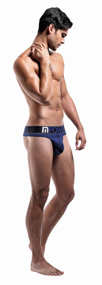 MP438215 Malepower Lo Rise Thong - Royal/Black