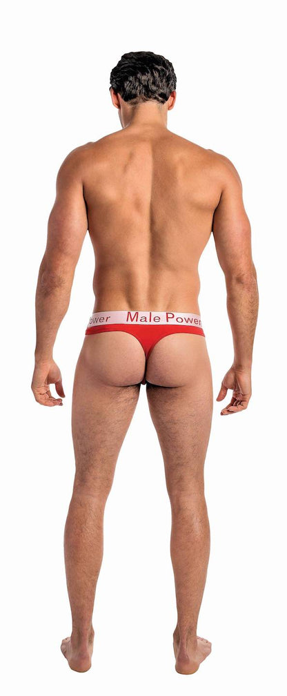 MP438227 Malepower Lo Rise Thong - Red