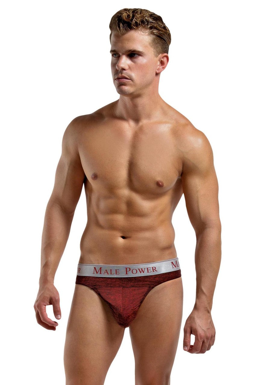 MP447222 Malepower Panel Thong - Wine/Black