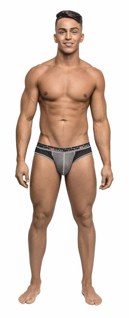 MP466237 Malepower Thong Reversible - Black/Grey