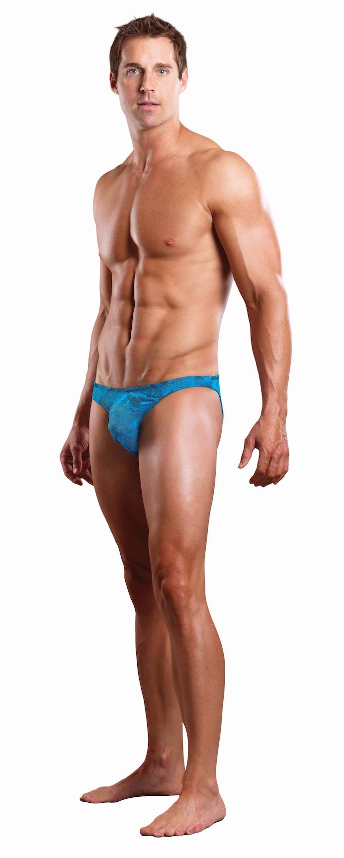 MP491194 Мужской силовой бикини - бирюзовый