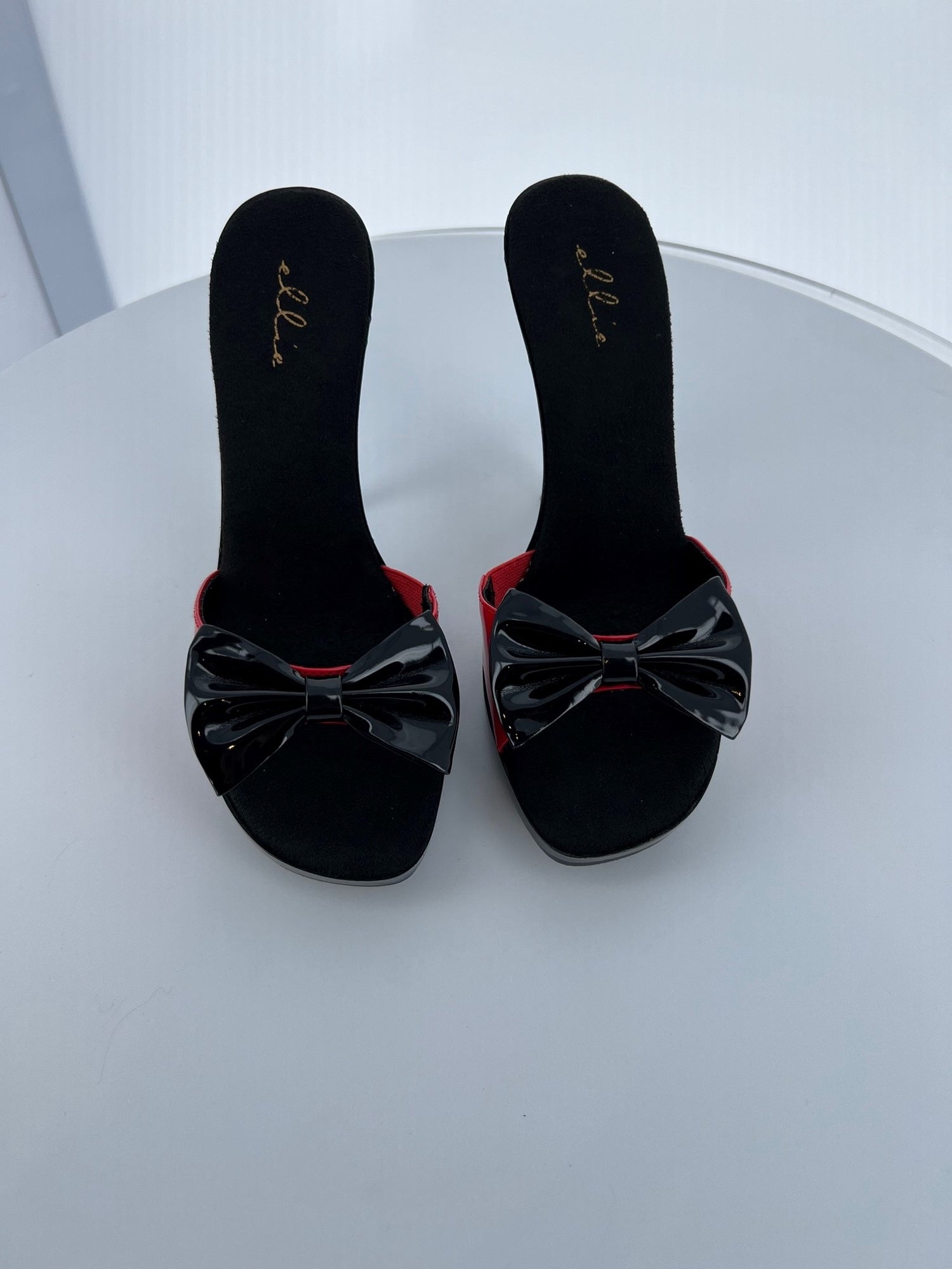 502-KONA Ellie Red/Blk High Heel Alternative Footwear