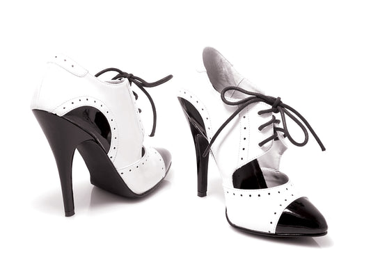 511-GANGSTER Ellie Black/White High Heel Alternative Footwear Discontinued Sale Stock