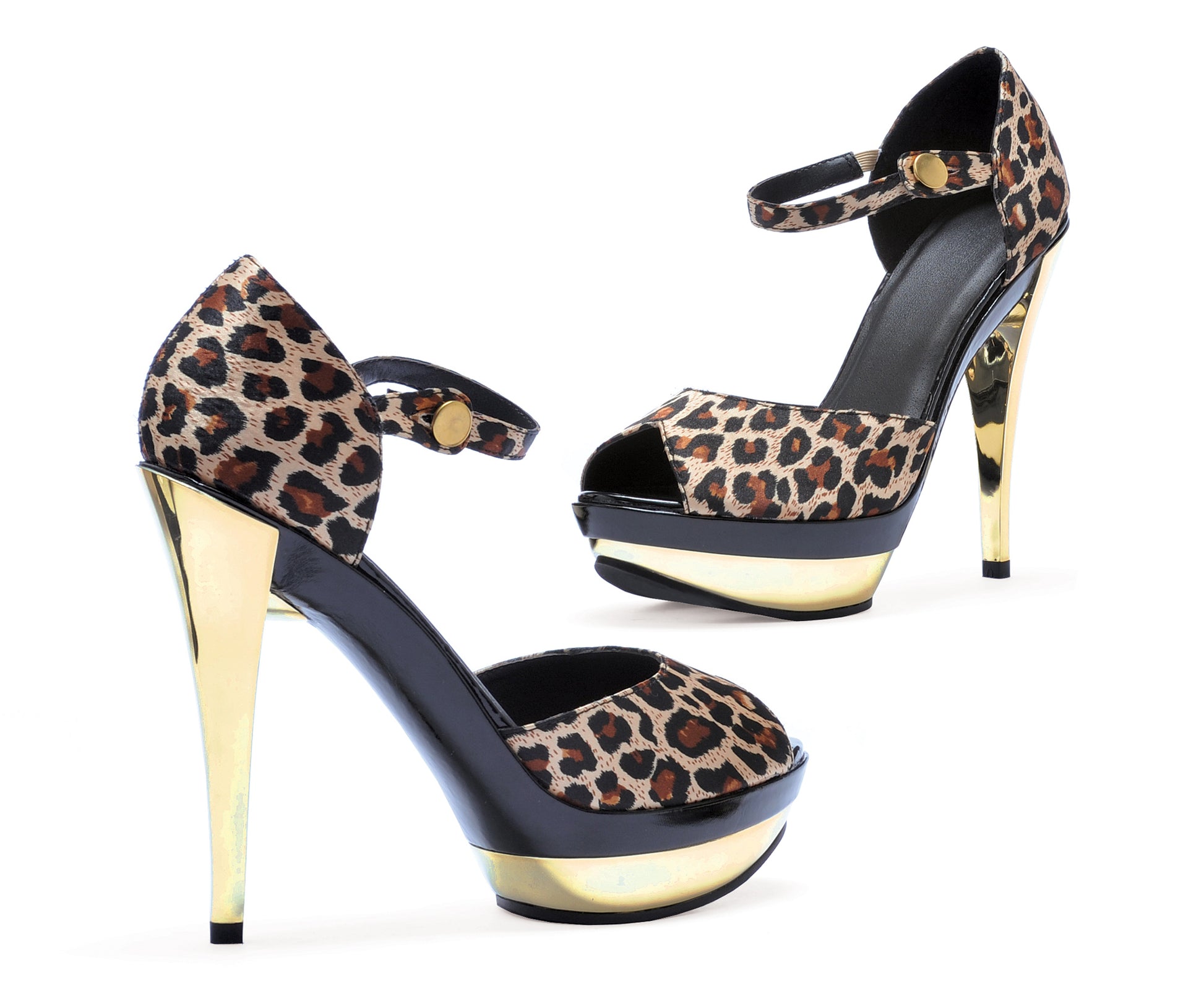 515-ZULU Ellie Leopard High Heel Alternative Footwear Discontinued Sale Stock