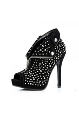 517-CHASTITY Ellie Black High Heel Alternative Footwear Discontinued Sale Stock