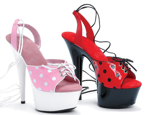 609-SUSAN Ellie Black/Red High Heel Alternative Footwear Discontinued Sale Stock
