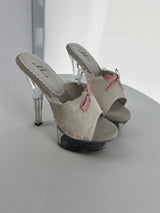 601-EMILY Ellie White High Heel Alternative Footwear Discontinued Sale Stock