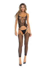 RR7099 Rene Rofe Lingerie On All Night Strap Bodystockings