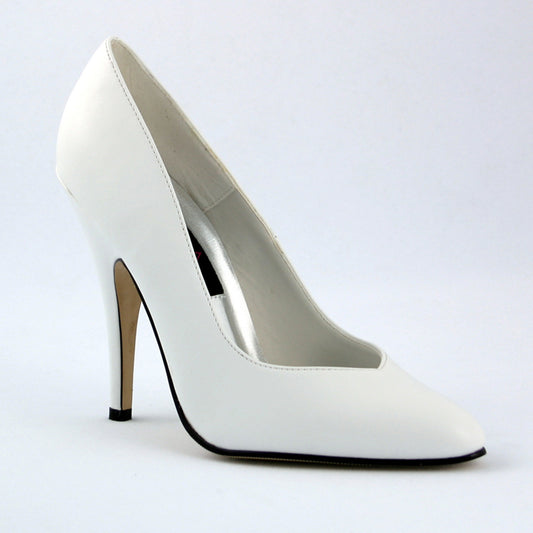 Pleaser SED420V White PU Sexy Shoes Discontinued Sale Stock