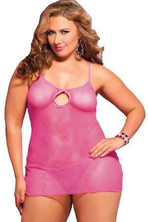 STM9670XP  Seven Til Midnight SALE Lingerie Extremely Shocking Fishnet chemise Pink