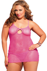 STM9670XP  Seven Til Midnight SALE Lingerie Extremely Shocking Fishnet chemise Pink