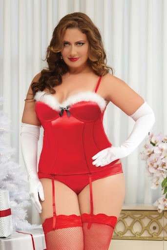 STM9772X  Seven Til Midnight SALE Lingerie Naughty n' Nice Bustier Red