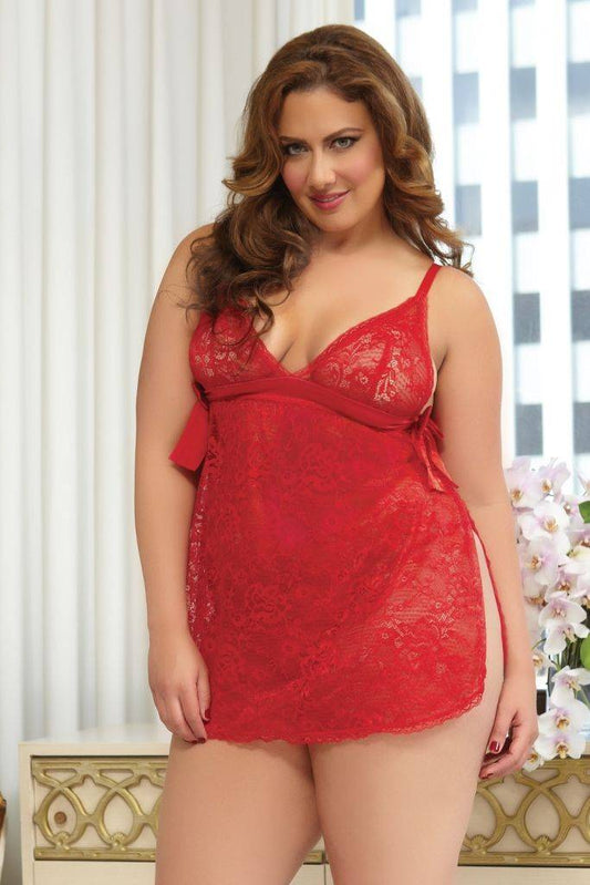 STM9788X Seven Til Midnight Cupid's Bow Babydoll Red
