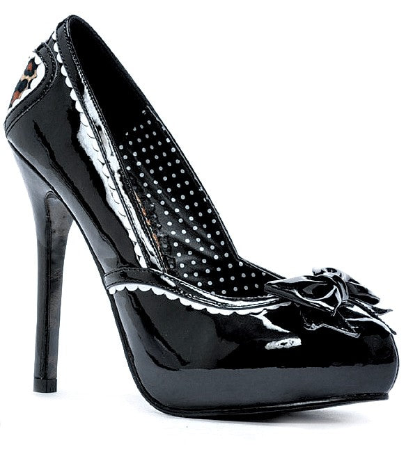 BP517-GINGER Bettie Page Black High Heel Alternative Footwear Discontinued Sale Stock