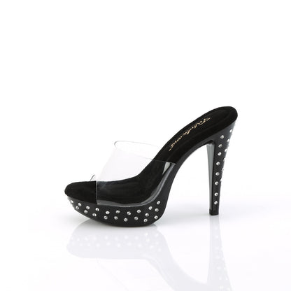 Cocktail-501SDT Fabulicious 5 "Heel Clear Black Sexy schoenen